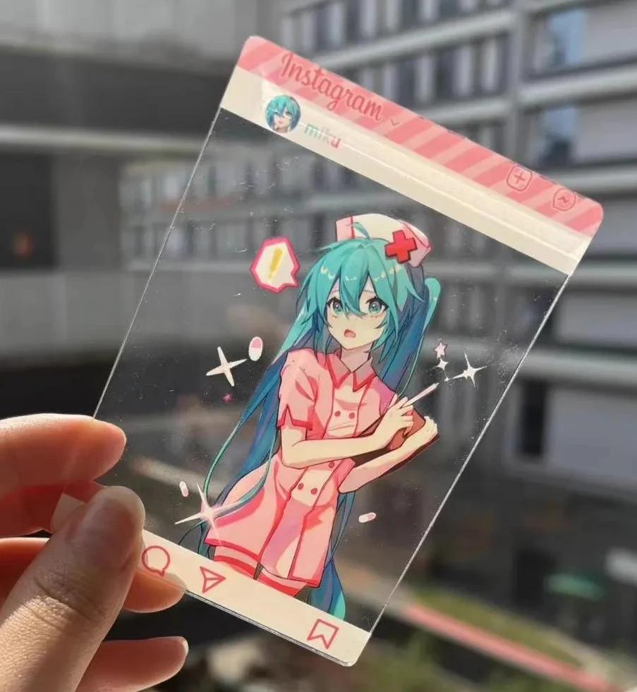 Hatsune Miku Acrylic Transparent Card Hatsune Miku Project Diva Anime Peripherals Collection Exhibition Transparent Card Gifts