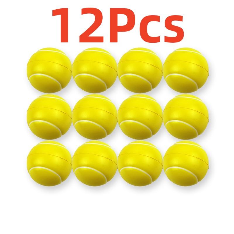 12Pcs Pu Solid Elastic Sponge Ball Bubble Ball Basketball Tennis Baseball Rugby Grip Ball Stress Relief Toy Scene Decorations