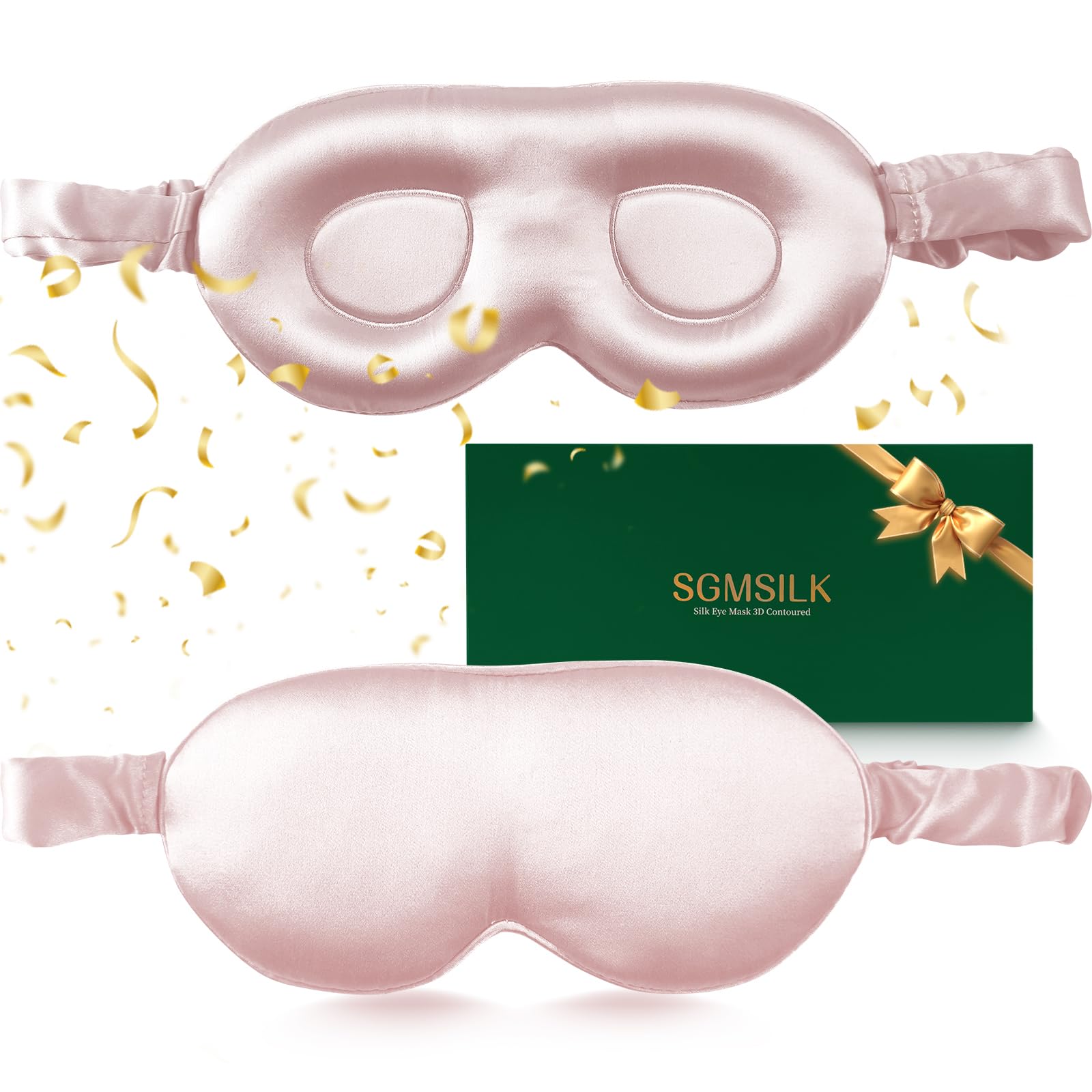 

SGMSILK Eye Премиум 22 момми Натуральный 3D Легкий Без регулировки Глаз Шелковая Маска для глаз Премиум Класса 6A Ультра Стильная Розовая Маска, 100% Шелк, Форма, Дышащая, розовый