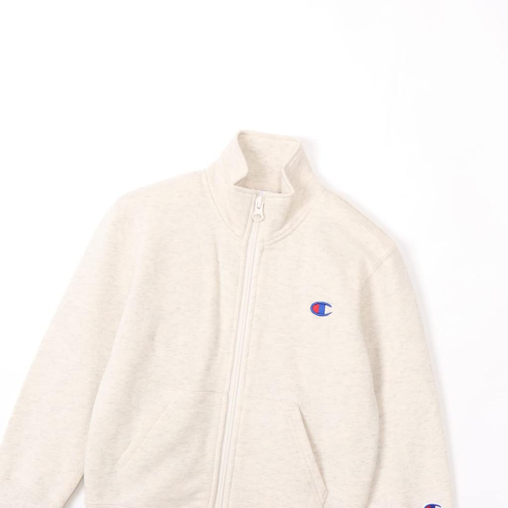 Champion Mikina s dlouhým rukávem Velikost 160 Dětská mikina, 100% bavlna, USA, Jednobodové logo, Mikina na zip se stojáčkem, Základní, CK-Y003, Ovesná kaše,