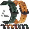 Retro Leather Band 18mm 19mm 20mm 21mm 22mm 24mm Soft Strap Waterproof Bracelet for Seiko Watchband Quick Release Wristband