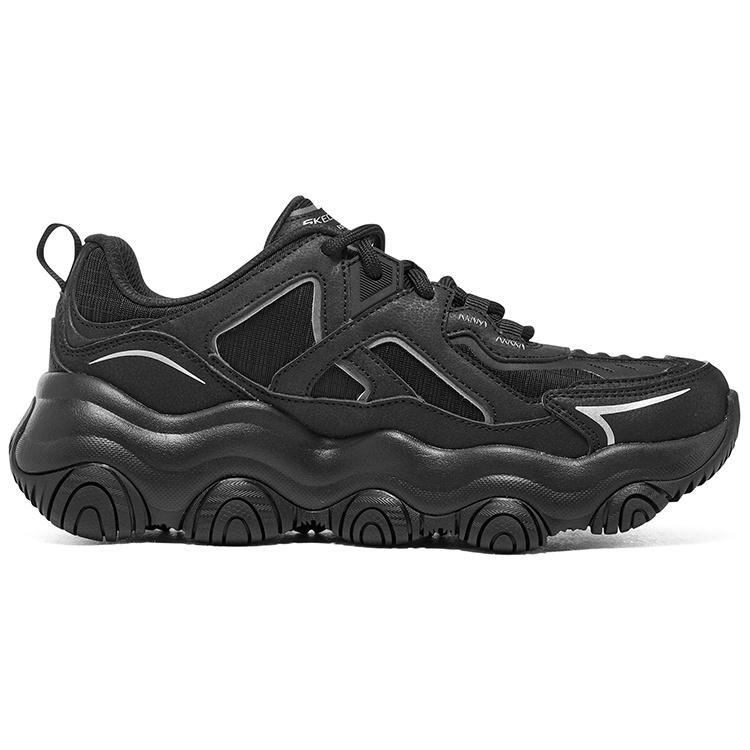 (WMNS) Skechers D'lites 1.0 Sneakers 'Black' Women's 896265-BBK