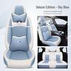 Universal Linen Cartoon Panda Car Seat Cushion Set for All-Season