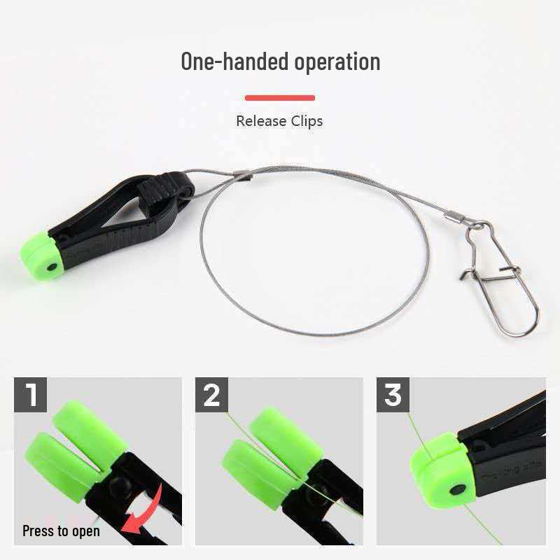Deep Water Trolling Clip: Quick Fishing Line Separator with Rope Holder