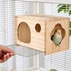 Bissfeste Papageien Zuchtbox Atmungsaktiv Abnehmbar Holz Vogelhaus Netzboden Großer Raum Vogel Hängematte Käfig Zubehör