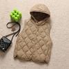 Arrivals Women Fashion Ultralight Thin Hooded Down Jackets Spring Winter Female Korean Slim Fit Sleeveless Puffer Coat