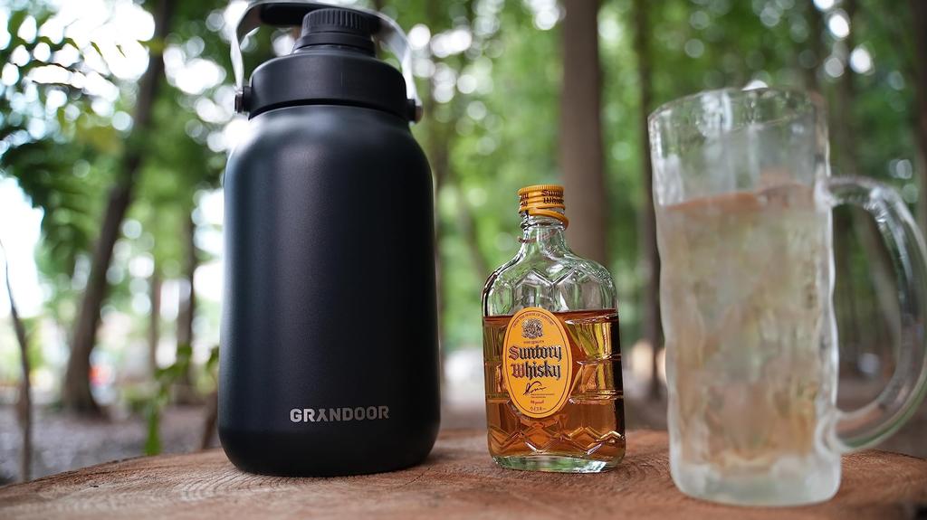 GRANDOOR Half Gallon Ice Keeps Cold or 2L Water Bottle Jug, 1.9L, Hot,