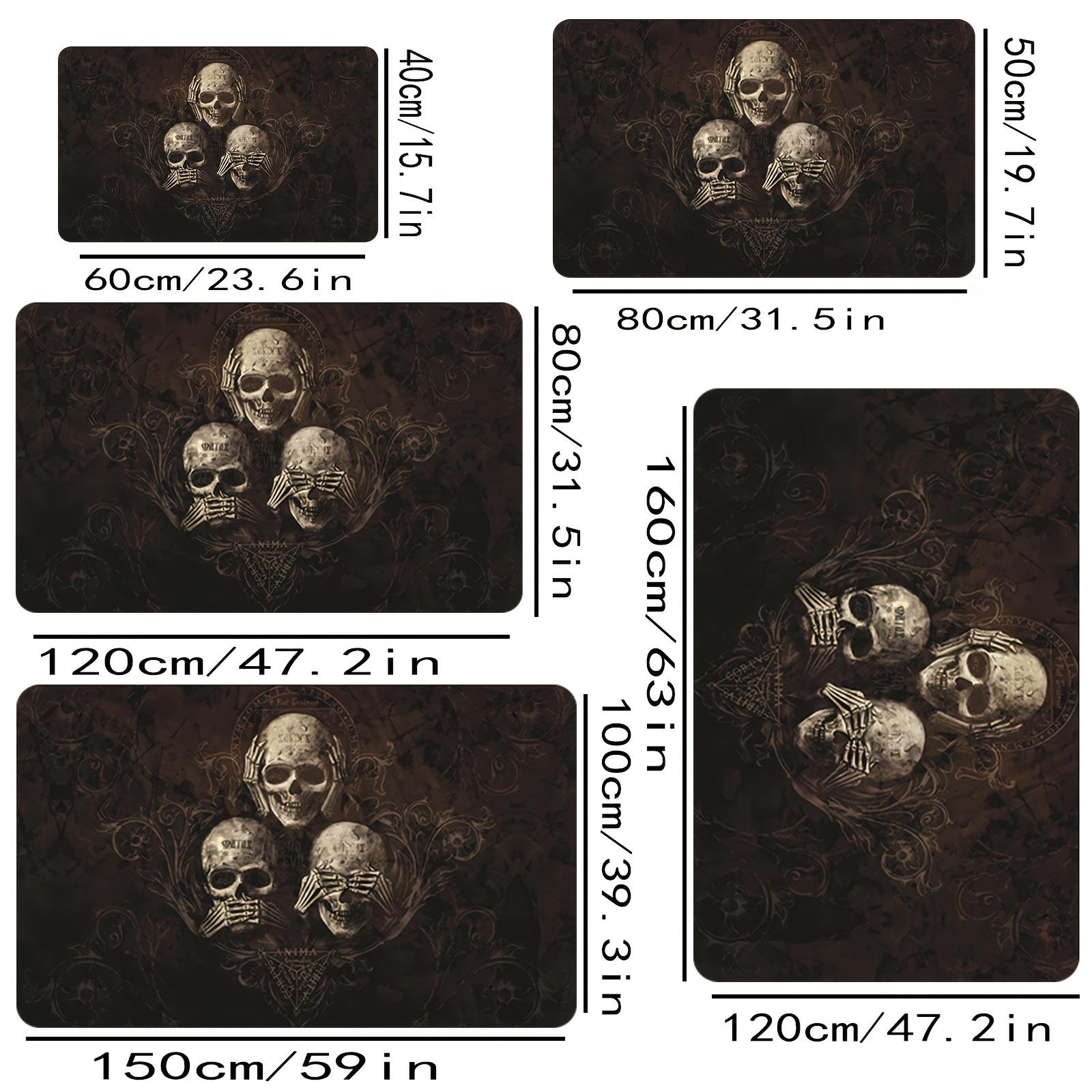 

VIKAMA Halloween Carpet Skulls Horror Doormat Rug For Bedroom Large Area Rugs Living Room Black Carpet Welcome Mat Home Decora 40cm x 60cm