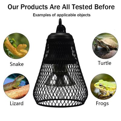 Terrarium dla Reptilii Ochronny Klosz Lampy Chroniący przed Oparzeniami Żółw Jaszczurka Oprawka Lampy E27 Osłona Zabezpieczająca przed Oparzeniami Zwierzę Domowe Bezpieczny Klosz Lampy