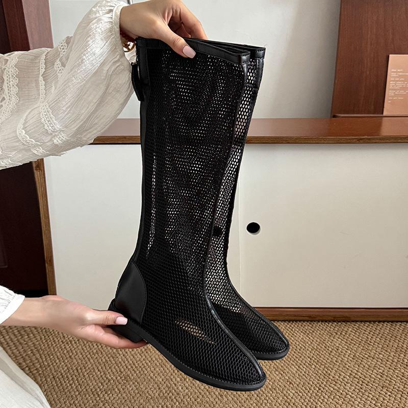 

Mesh hollow breathable short boots new boots 2025 spring women s boots Martin boots net boots flat boots women s cool boots summer 40