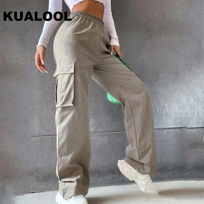 2023 Pantaloni lungi fără talie Pantaloni largi de sezon cu talie înaltă Pantaloni largi în stil tub drept Pantaloni casual Pantaloni casual