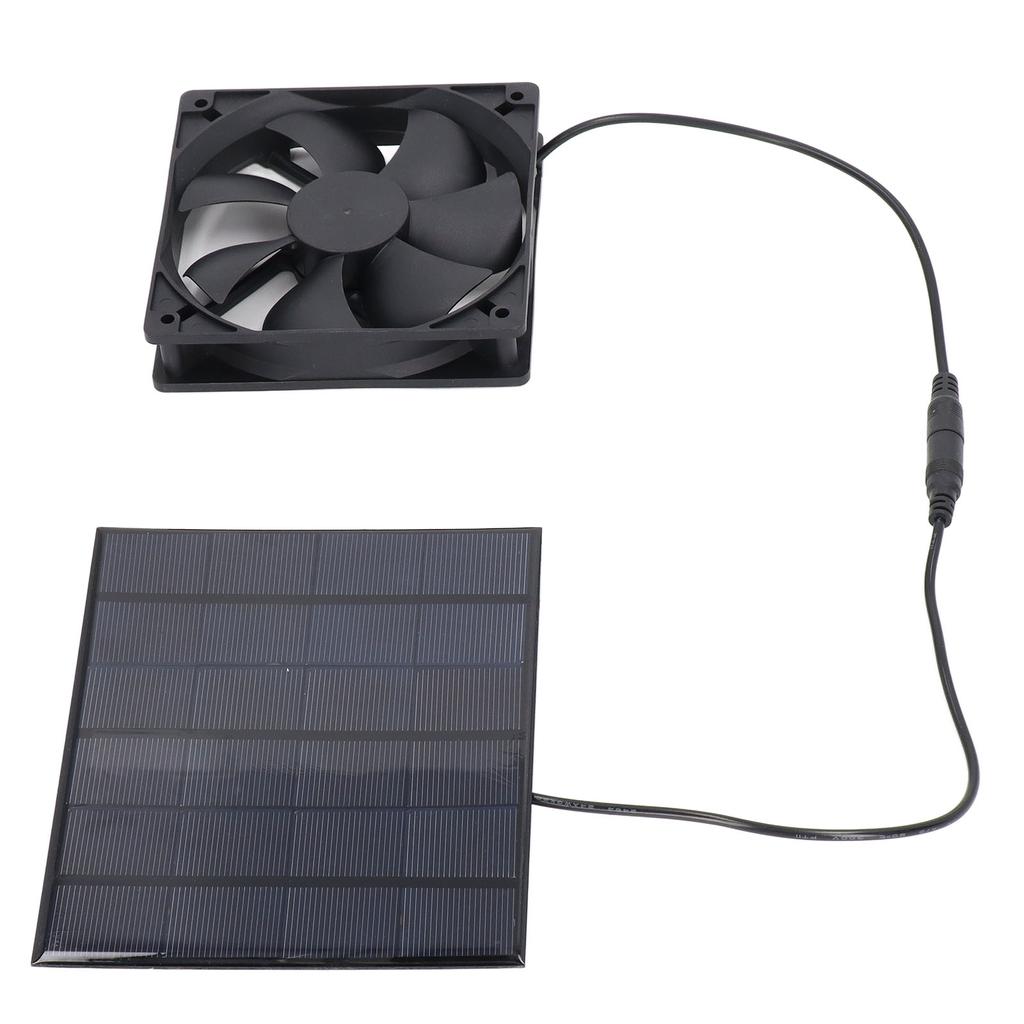 Solar Panel Powered Fan Portable 3.5W 6V Solar Exhaust Fan for Chicken Dog Pets Houses Outdoor Camping