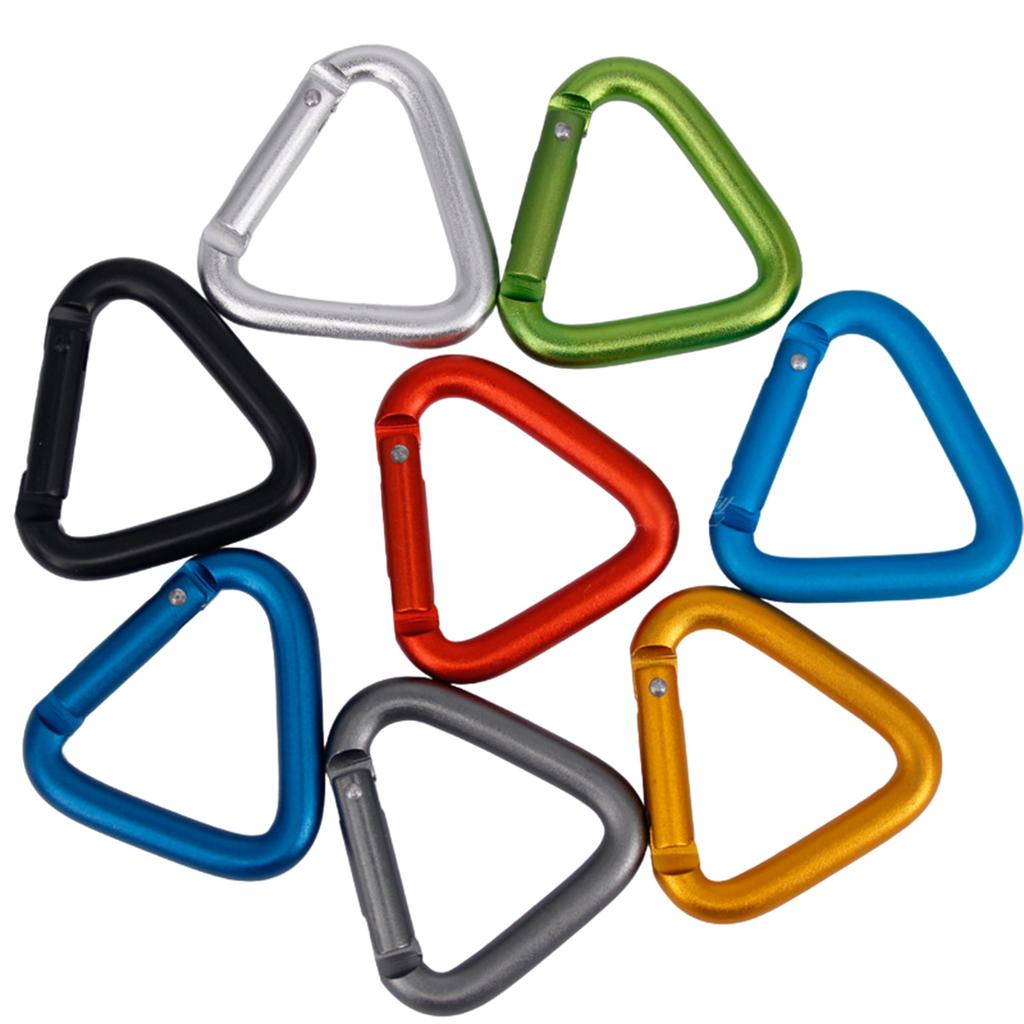 Aluminum Alloy Outdoor Triangular Carabiner Locking Carabiner Clip Keychain Clips for Backpack Camping Hiking Traveling