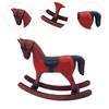Wooden Rocking Horse Figurine Tabletop Ornament for Cabinet Entrance Bedroom