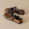 Slippers Woman Sandals Thick-soled Square Head with Cool Slippers for Women in Summer French Retro Wedge Heel Sandals for Women
