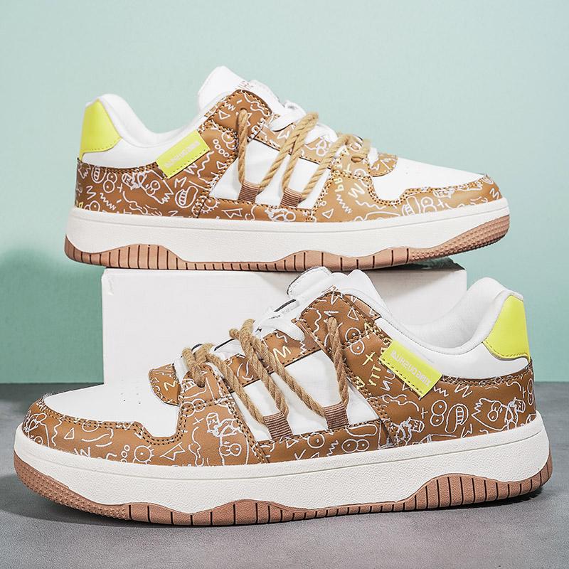 Tide Graffiti Sports Shoes Men's Sports Shoes Comfortable with Summer Fall Shoes 39-46