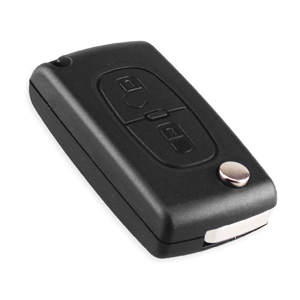 KEYYOU 2 Buttons Remote Flip Key Folding Car Key For Peugeot 207 307 308 3008 407 433MHz PCF7961 HU83 Blade ID46 ASK CE0536