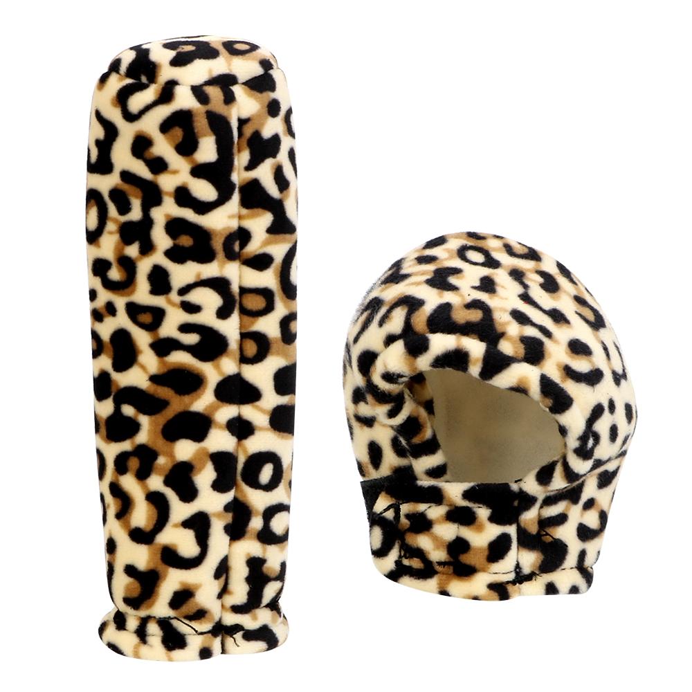 

Автомобильные воротники переключения передач, леопардовые плюшевые ручки ручного тормоза, противоскользящие автомобильные Стайлинг, универсальные аксессуары для интерьера, 2 шт./компл. красный