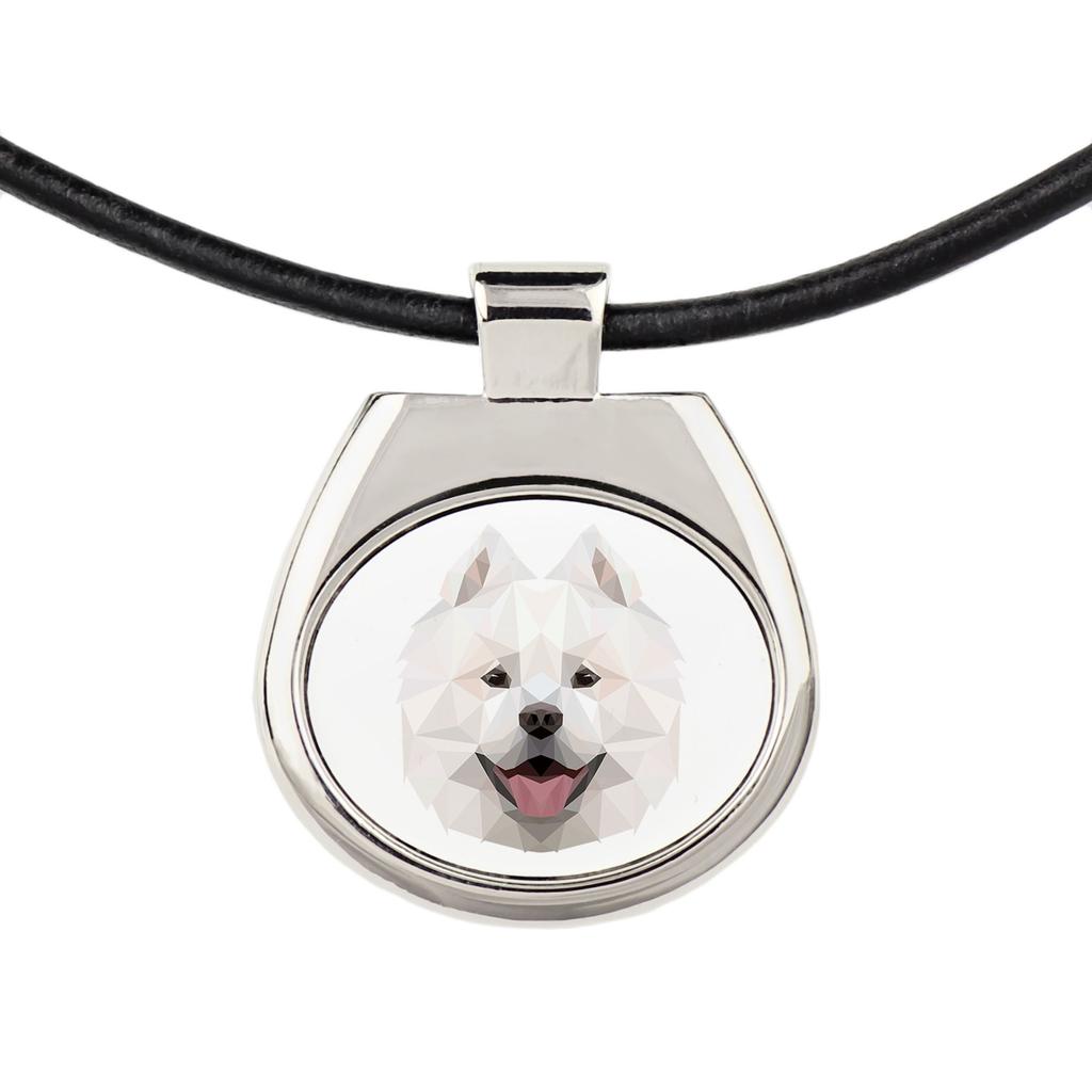 Samoyed, Bjelkier, Samoiedskaya Sobaka – Necklace with a geometric design and the inscription "Art-Dog" | Art-Dog