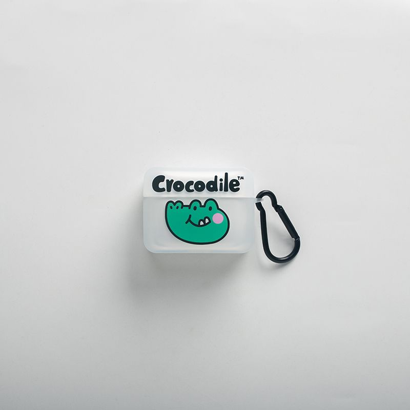 

IMD Matte All-Inclusive Soft Case for AirPods Pro Cartoon Young Girl Earphone Protective Case 4 Generation 3 Generation 2 Generation Protective Case Apple AirPods 4 Little crocodile cub