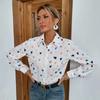 Fashion Butterfly Printed Long Sleeve S-5XL Loose Shirts Women Vintage Single Breasted Plus Size Blouse Women Elegant Lapel Office Blouse Tops 26247