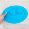 Smiley Face Silicone Baby Placemat: Divided Dining Tray for Kids, Food-Grade, One-Piece Design
