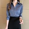 Women's Shirt Long Sleeve Fashion Women Blouse Solid Top Female Shirts and Blouse Basic Ladies Tops Plus Size