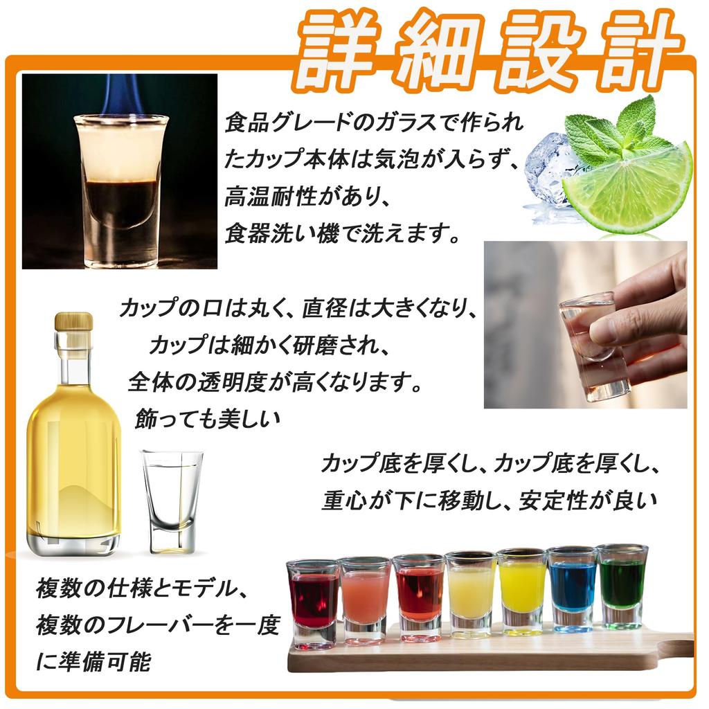 Shot Glasses, 25ml - 24-Pack, PluieSoleil Short Glass Cup Set, Clear Glasses for Whiskey, Vodka, Liqueur (24)