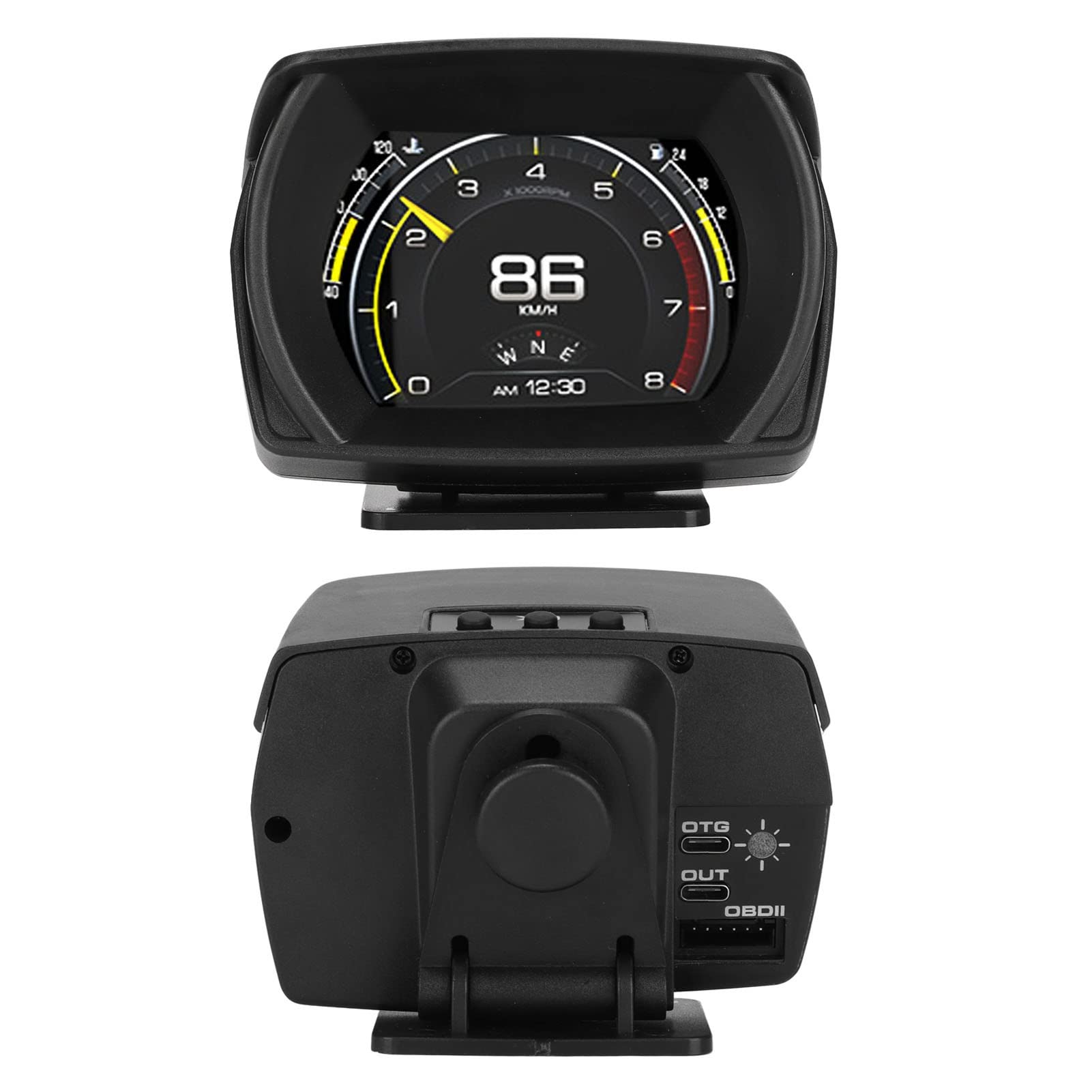 Автомобильный HUD GPS-спидометр с проекционным дисплеем, скорость, напряжение, температура, обороты двигателя, гидравлика, двигатель
