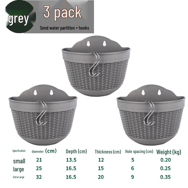 

Imitation Rattan Semi-circular Wall Planter