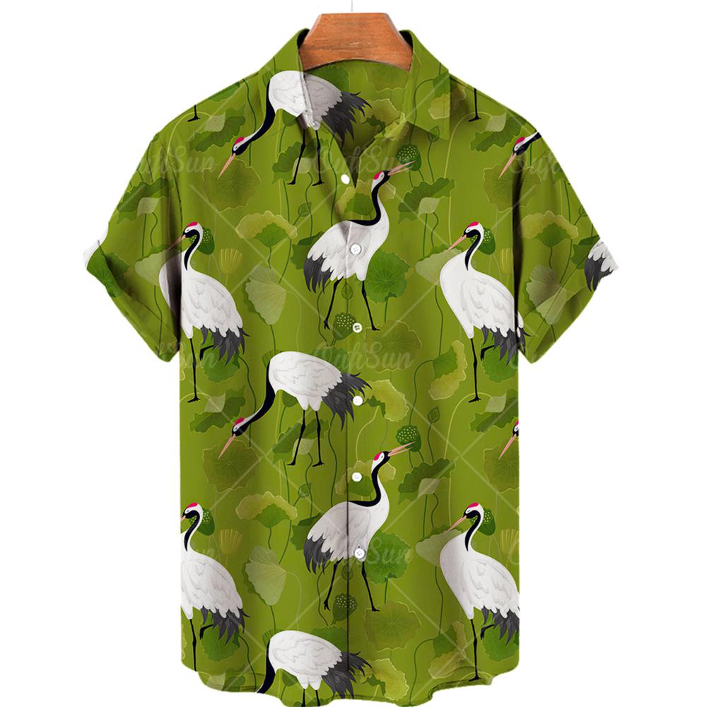 Men Retro Shirt Leisure Printed Cotton Floral Casual Dress Oversized Hawaiian Imported Clothing Arrivals Hipster