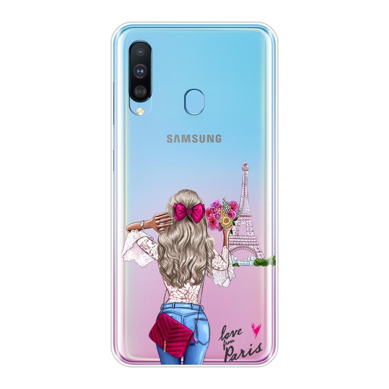 Back Cover For Samsung Galaxy M40 M30 M20 M10 Black Girl Girly Silicone Soft Phone Case For Samsung Galaxy M10 M20 M30 M40 Case