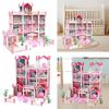 Puppenhaus-Spielset, Puppenhaus-Prinzessinnenvilla-Modell zum Selbstzusammenbau
