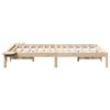 Bed Frame Natural 120 X 190 Cm Solid Pine Wood