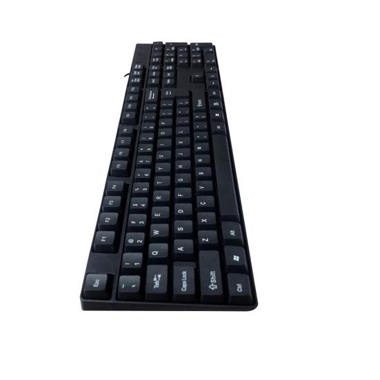 K1800 Kabeltastatur Full Size Ergonomisch 104 Tasten Leise USB Büro Desktop-Computer