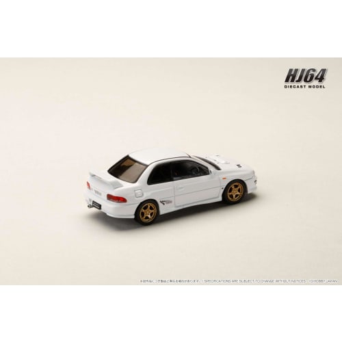 HJ64 1/64 Scale Subaru Impreza PURE SPORTS COUPE WRX Type R STi Version (GC8) Feather White (Finished Model) HJ641079AW