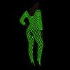 Sex underwear luminous sexy long-sleeved engraved fluorescent luminous one-piece net socks net clothes open crotch perspective y