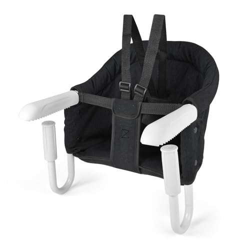 Folding Baby Chair, Table Chair, Suitable for Babies 6 Months to 3 Years Old, Adjustable, Washable Seat (Black)
