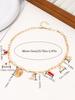 Collana con Ciondolo a Forma di Fragola con Fiocco in Acciaio Inossidabile per Donna Charms Delicati Gioiello