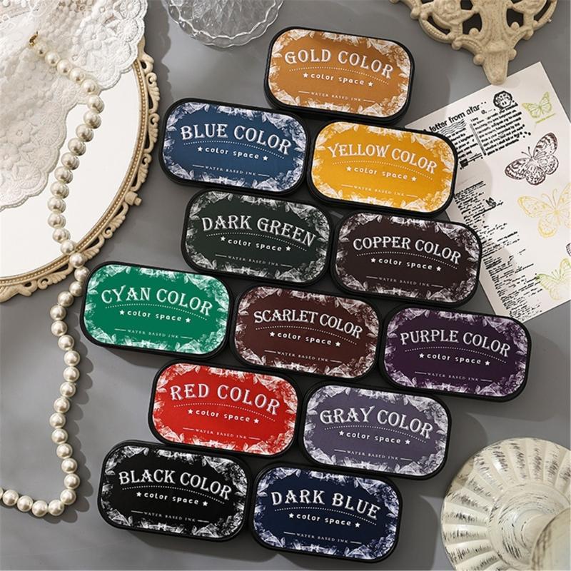 Quick-Drying Ink Pad Scrapbooking Ink Pad Retro Color Ink Pad Water Based Ink Pad for Projects