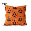 Soft Plush Ghost Decor Pumpkin Cushion Cover, Halloween Throw Pillow 18 X Inch Theme Indoor Cute Case for Spooky Season, Cozy Fall Home Decorative