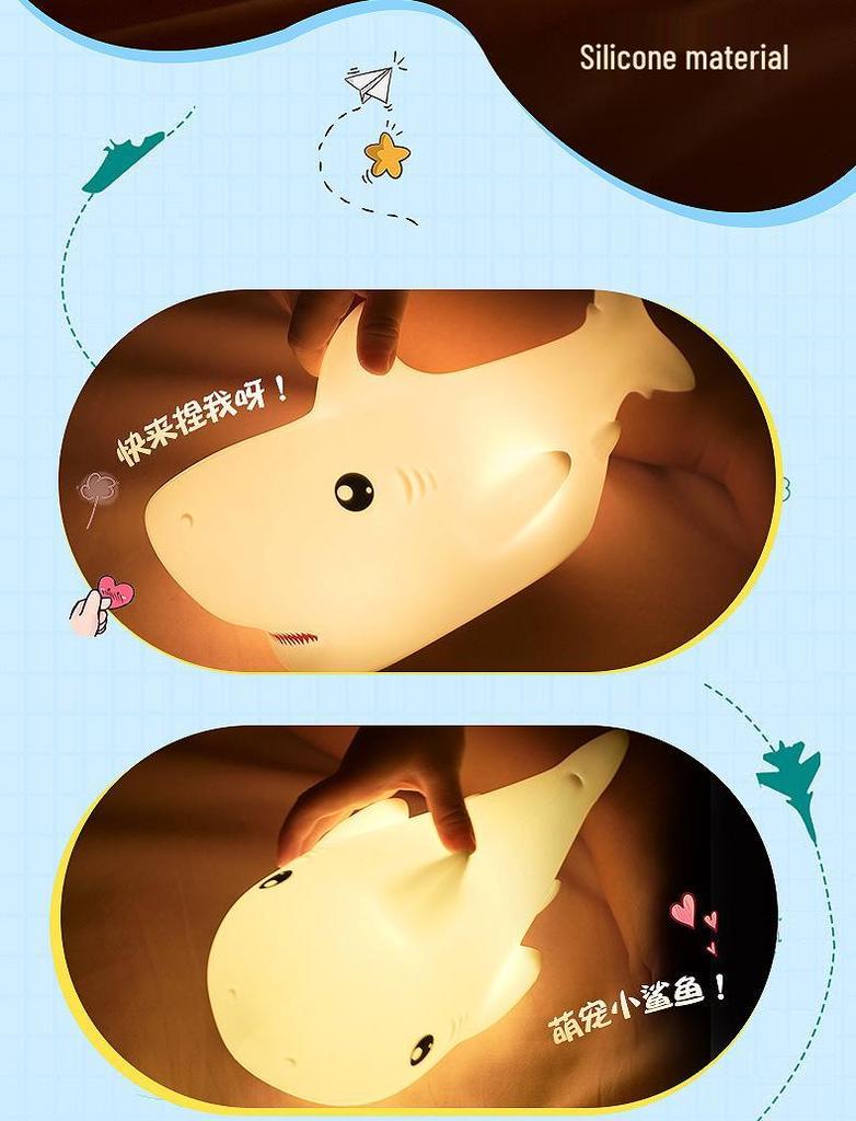 Creative Shark Silicone Night Light - Perfect Bedroom Gift for Kids