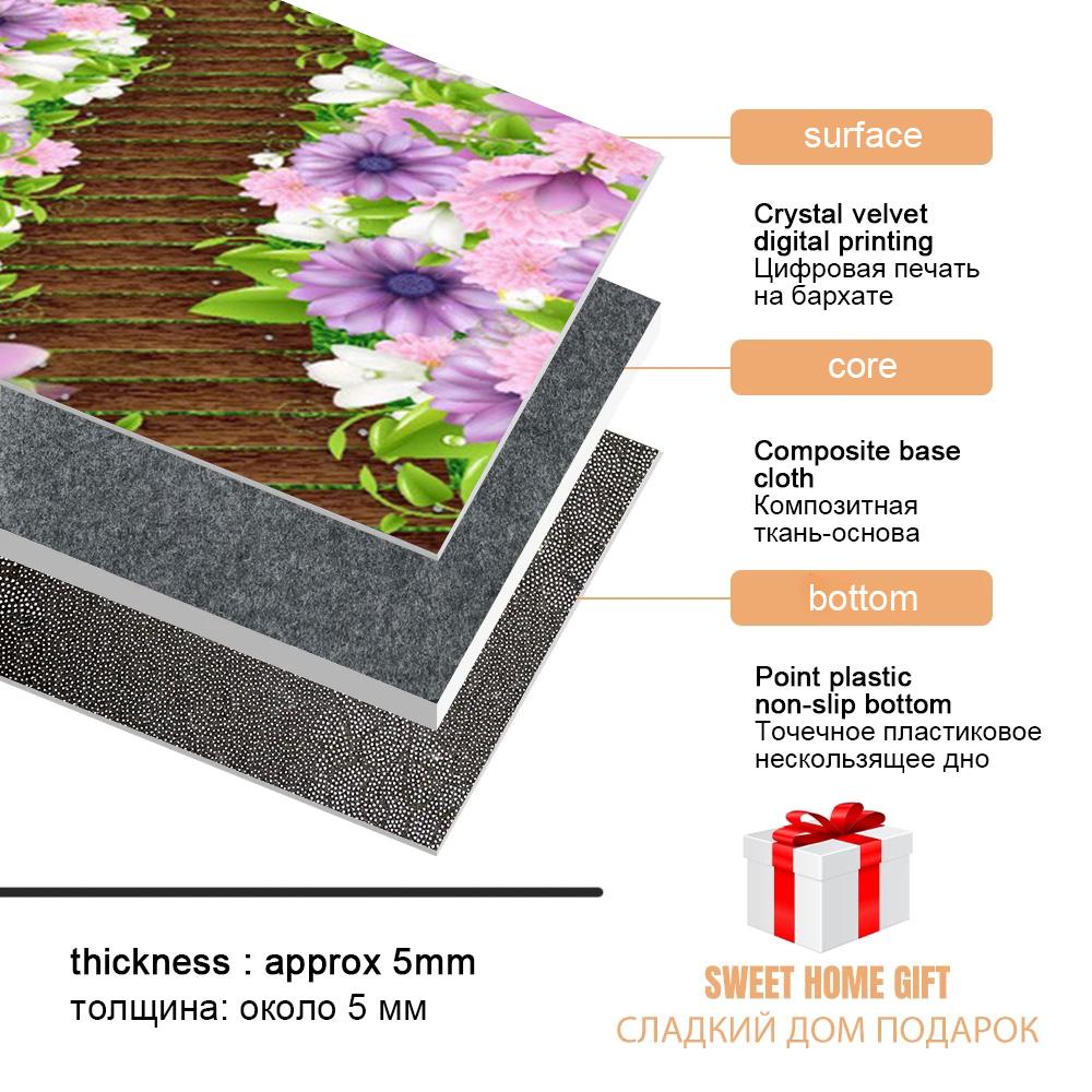 Pastoral Living Room Area Rug Flower Grass Path Hallway Corridor Rug Carpets 3D Plants Lawn Coffee Table Mat Kitchen Bedroom Rug