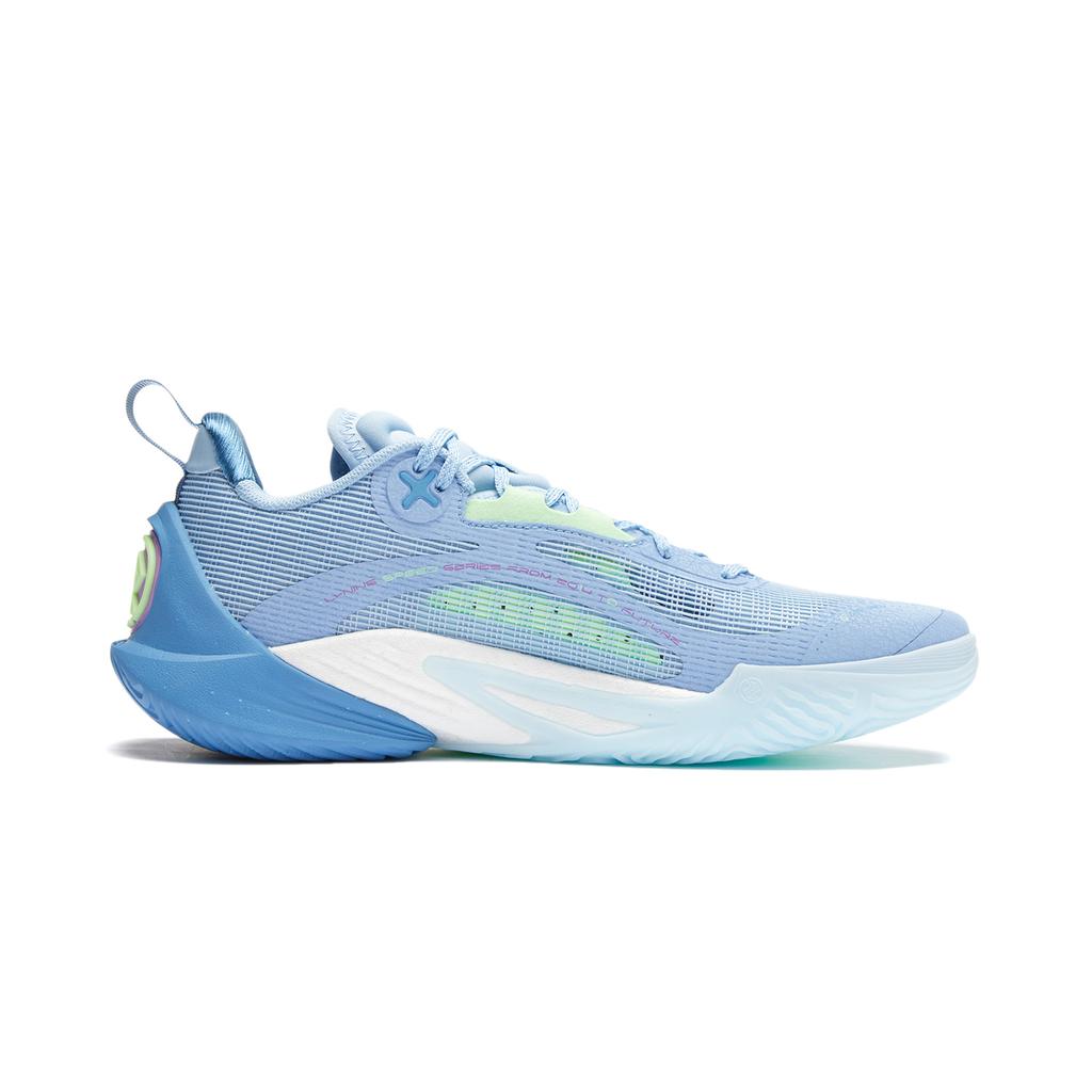 LiNing Flash 10 Bounce Technology Lightweight Rebound Stability Support Non-Slip Breathable Low-Top Basketball Shoes Men sneaker Aurora-Blue ABAU021-4