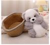 HYAKURI Plüsch Niedlich Klein Gefüllter Körper Plüschtier Panda Bär/Teddybär, Tier, Tier/Bärenwickel/Bärenkissen/Feier/Flauschig (C Grau, 21cm)
