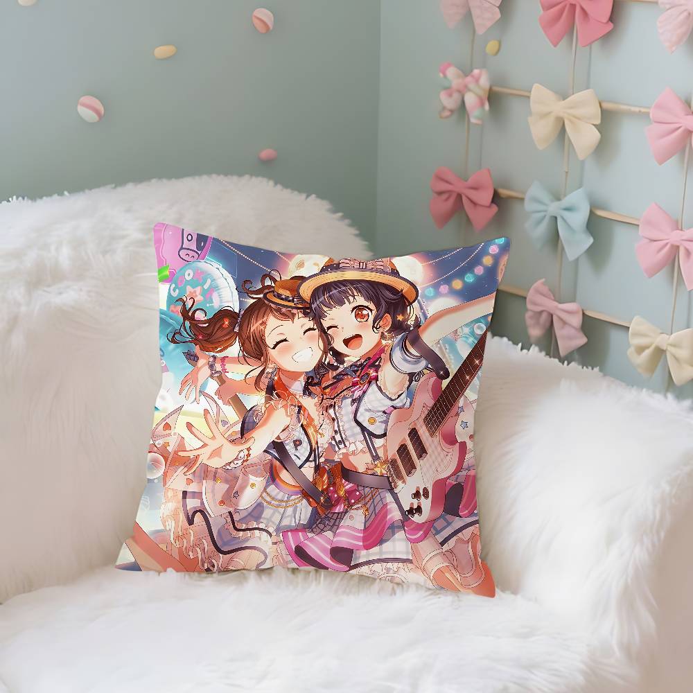 BanG Dream Anime Pillow Case Throw Pillow Cover Nordic Vintage Style Cushion Covers Home Living Room Sofa Couch Seat
