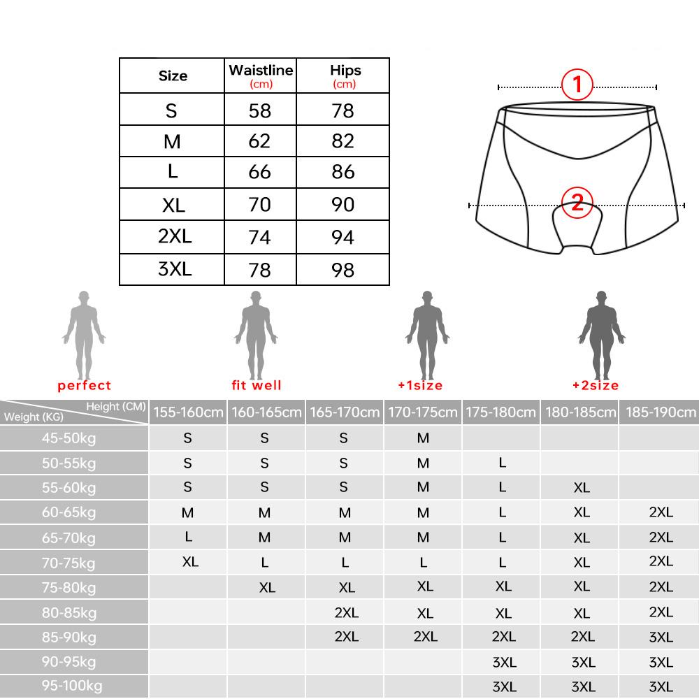 X-TIGER Herren Radunterwäsche mit 5D Gel-Polsterung MTB Boxer Radhose Rennradunterwäsche Radsportausrüstung