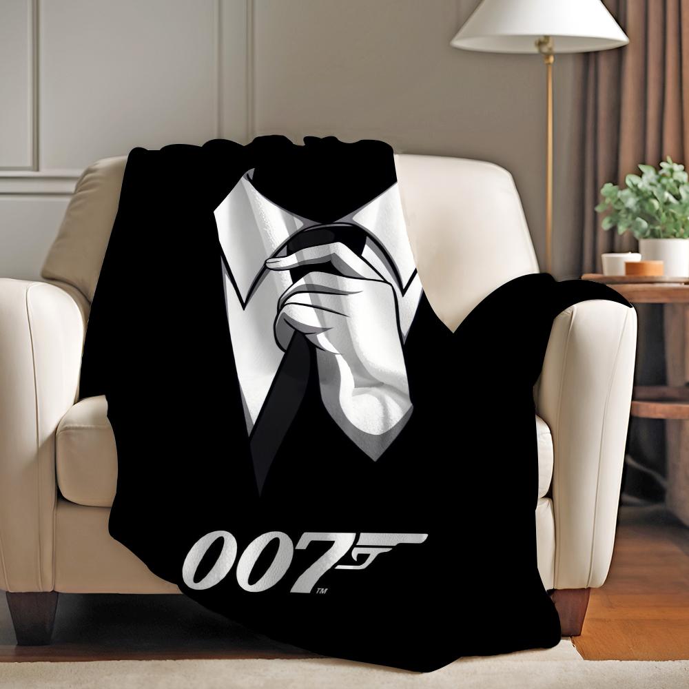 British Legend J James B Bond 007 Blanket Soft and Skin Friendly For Couch Bed Napping Bedspread All Seasons Comforter