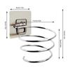 Hair Dryer Holder Blower Organizer Adhesive Wall Mounted Nail Free No Drilling Stainless Steel Spiral Stand Storage For Bathroom