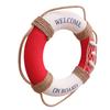 1 Stück 30cm Rettungsring Dekoration Mediterraner Stil Willkommensschild für Café Restaurant Bar Wandbehang Dekoration Heimdekoration Türschild
